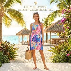 Lilly Pulitzer Jackie Silk Shift Dress - Multi Off The Grid